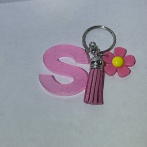 pink resin keychain